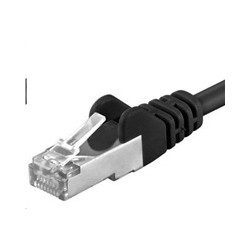 PREMIUMCORD Patch kabel CAT6a S-FTP, RJ45-RJ45, AWG 26/7 10m černá