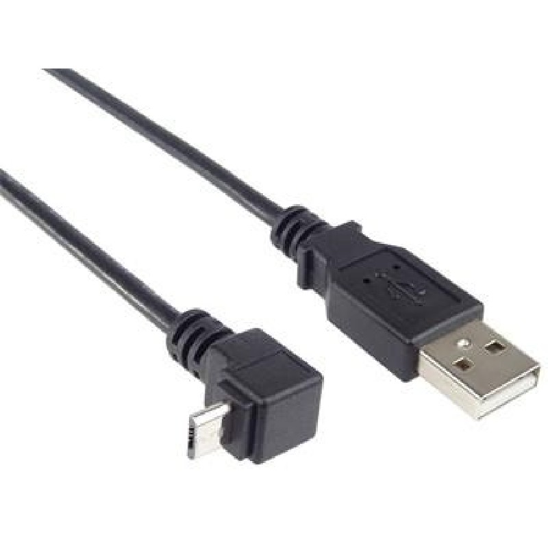 PremiumCord Kabel micro USB 2.0, A-B, 90°, 3m
