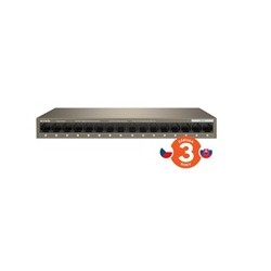 Tenda TEG1016M - 16-port Gigabit Ethernet Switch, 10/100/1000 Mbps, Fanless, Kov