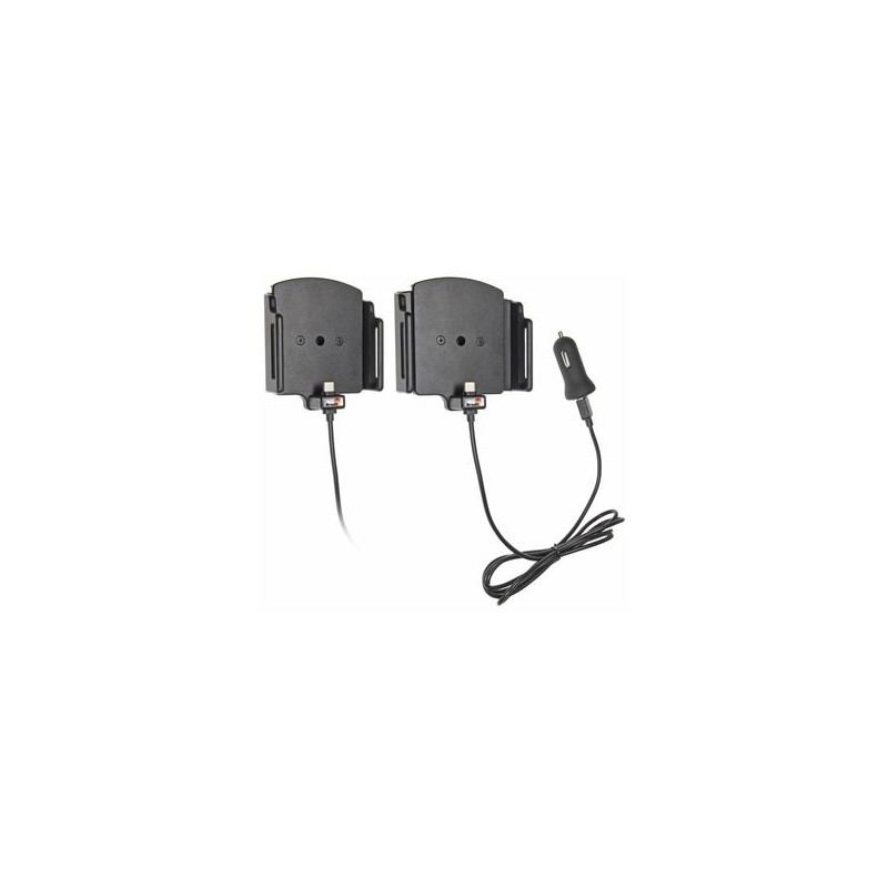 Brodit držák do auta nastavitelný s USB-C a nabíjením z cig. zapalovače/USB š.75-89 mm, tl. 6-10