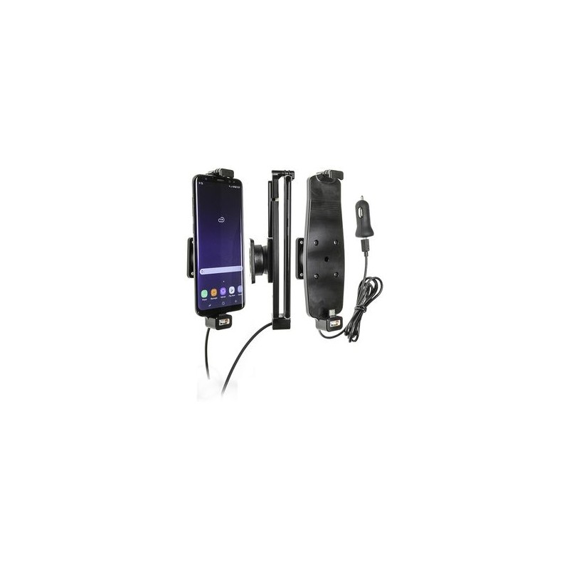Brodit držák do auta na Samsung Galaxy S10+/S9+/S8+ a jiné, s pružinou,s nab. z cig.zapalovače/USB
