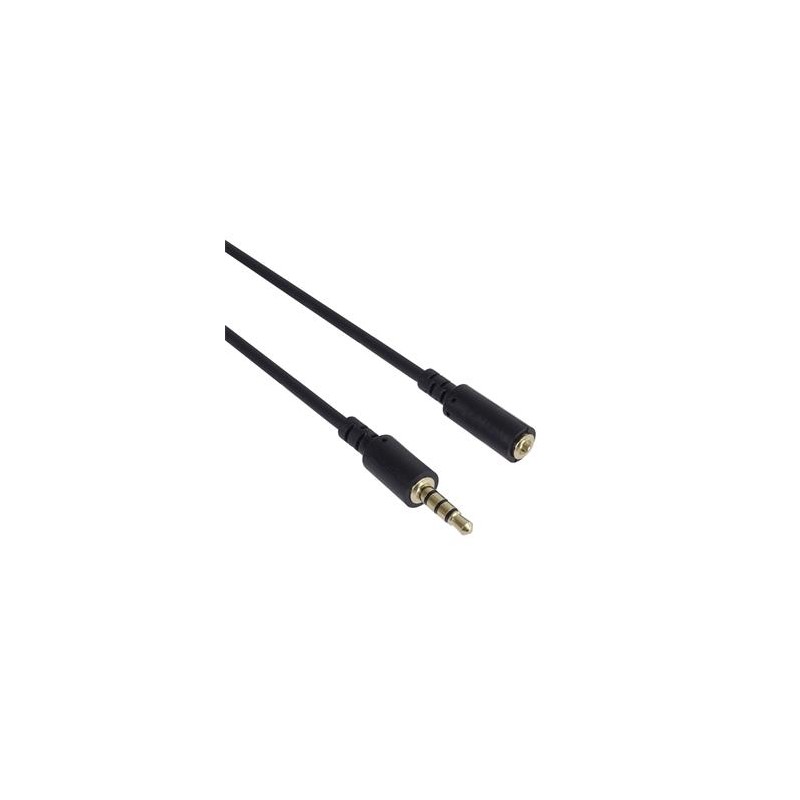 PremiumCord Jack 3.5mm 4 pinový M/F 2m