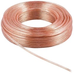 PremiumCord Kabely na propojení reprosoustav 100% CU měď 2x 0,75mm 10m