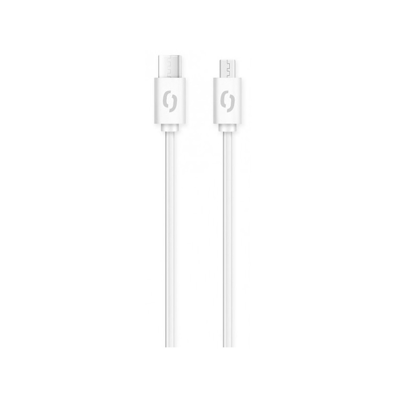 ALIGATOR Datový kabel POWER 3A, USB-C/microUSB bílý