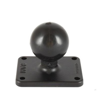 RAM Mounts obdélníkový úchyt na šrouby nebo vruty, 5 x 6 cm, s kulovým čepem 1,5", RAM-202U-225