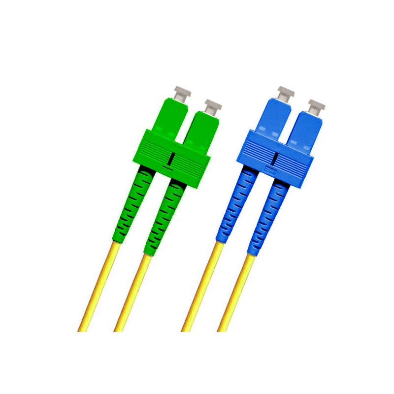 Optický patchkabel duplex SC/APC-SC 9/125um SM 1m, OS2, G657A