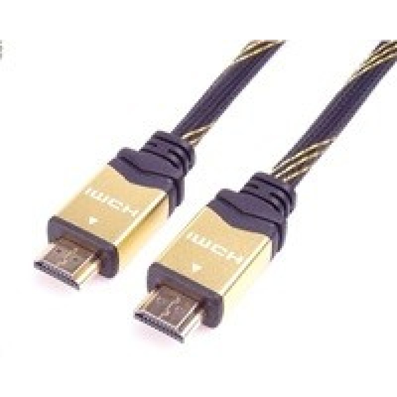PREMIUMCORD Kabel HDMI 2.0 High Speed + Ethernet kabel HQ, zlacené konektory, 2m