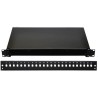 19" Optická vana 24xST černá, aret. plast. klipem