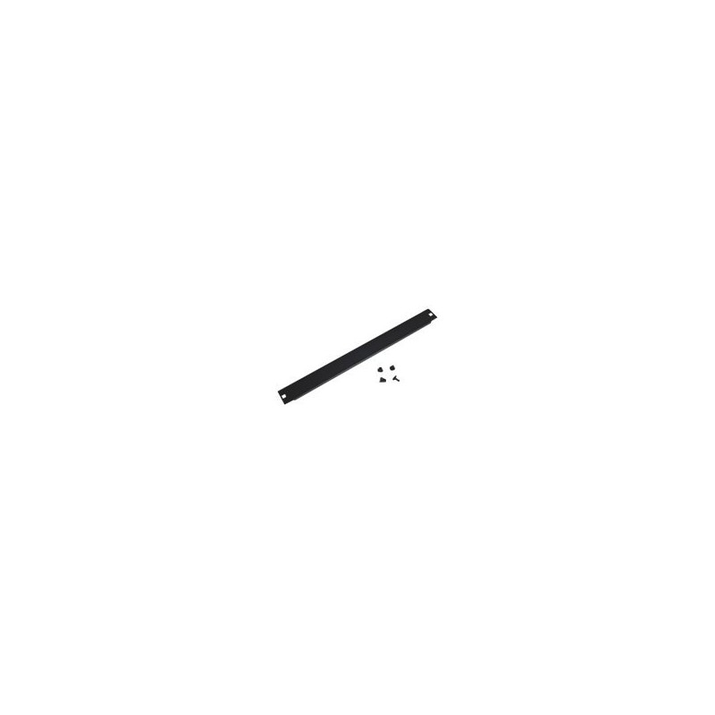 19" záslepka 5U plastový zámek RAL9005 černá
