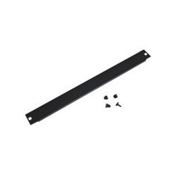 19" záslepka 4U plastový zámek RAL9005 černá