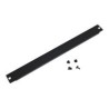 19" záslepka 4U plastový zámek RAL9005 černá