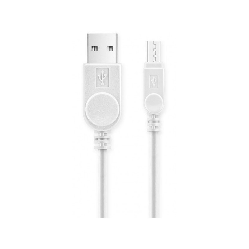 Aligator kabel microUSB prodloužený kon. 9mm Bílý