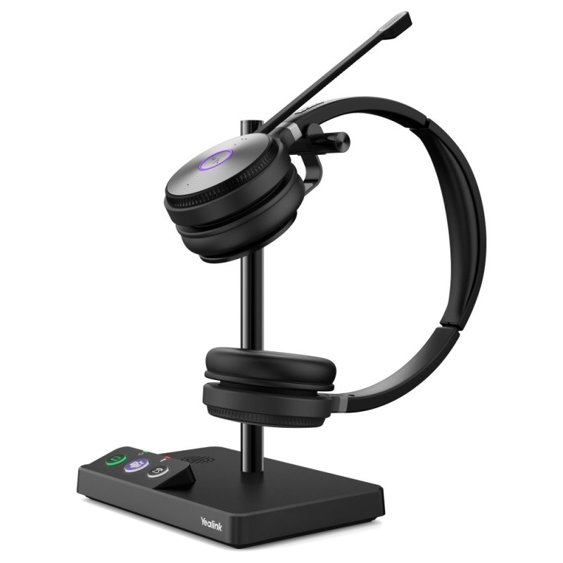 Yealink WH62 Dual DECT základna s náhlavní soupravou na obě uši pro Teams