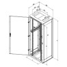 Stojanový rozvaděč 42U (š)800x(h)600 plech.dveře
