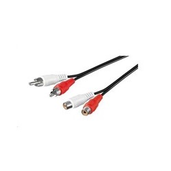 PREMIUMCORD Kabel prodlužovací audio 2x Cinch - 2x Cinch (RCA, M/F) 5m
