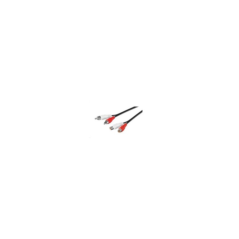PREMIUMCORD Kabel prodlužovací audio 2x Cinch - 2x Cinch (RCA, M/F) 5m