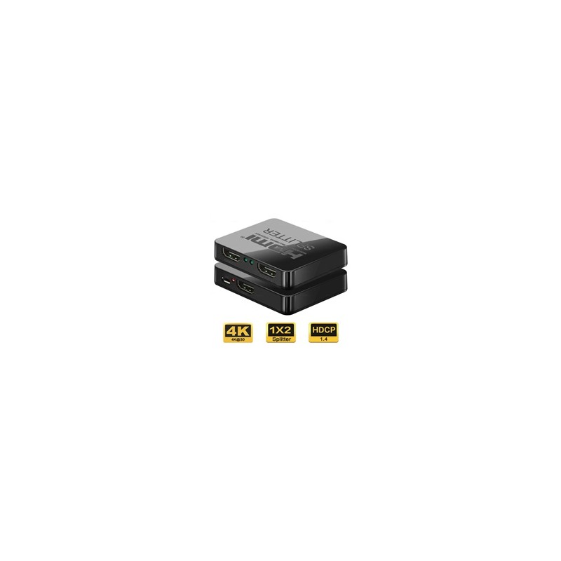 PREMIUMCORD HDMI splitter 1-2 porty, s napájením z USB, 4K, FULL HD, 3D