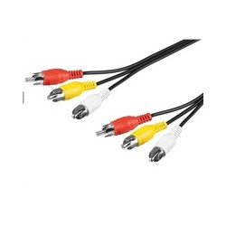 PremiumCord Kabel 3x CINCH-3x CINCH M/M 2m
