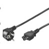 PREMIUMCORD Kabel napájecí 230V pro NTB (3pin, Schuko, trojlístek) 1m
