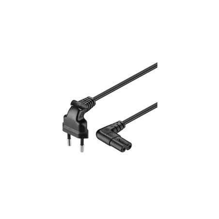 PREMIUMCORD Kabel síťový 230V k magnetofonu se zahnutými konektory 5m