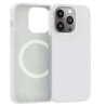 ER POWER Silikonový kryt CARNEVAL SNAP pro iPhone 14 plus s MagSafe - bílá