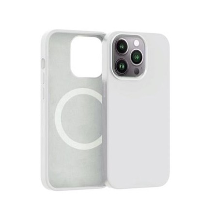 ER POWER Silikonový kryt CARNEVAL SNAP pro iPhone 13 Pro Max s MagSafe - bílá