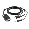 GEMBIRD Redukce HDMI to VGA + audio, 1,8m