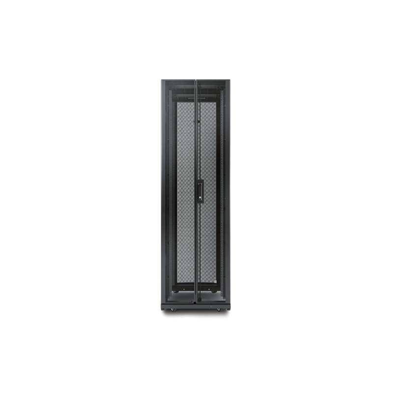 NetShelter AV 42U 600mm Wide x 825 Deep Enclosure with Sides and 10-32 Threaded Rails Black