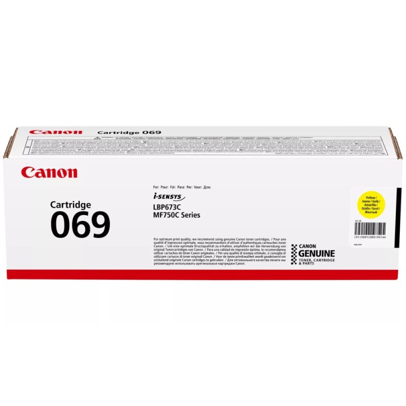 Canon TONER CRG 069Y žlutý pro LBP673Cdw, MF752Cdw a MF754Cdw (1 900 str.)