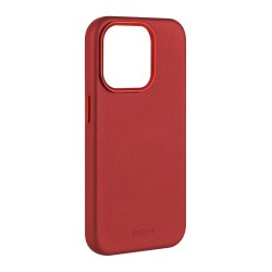 FIXED MagLeather kožený kryt iPhone 15PM červený