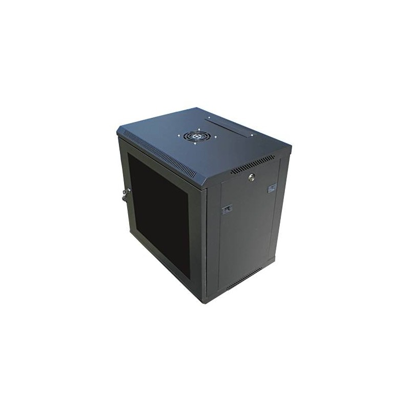 Datacom 19" rozvaděč 12U/450 mm (sklo) černý