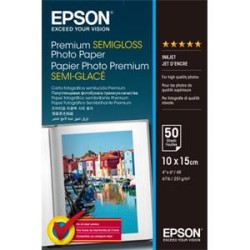 EPSON Premium Semigloss Photo Paper,100x150 mm,50x