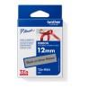 12MM BLACK / SILVER RIBBON TAPE/