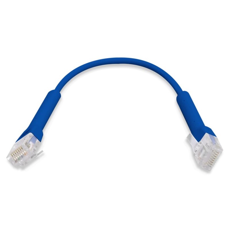 UBNT UC-PATCH-RJ45-BL, UniFi Ethernet Patch Cable, 0,22m, Cat6, Blue