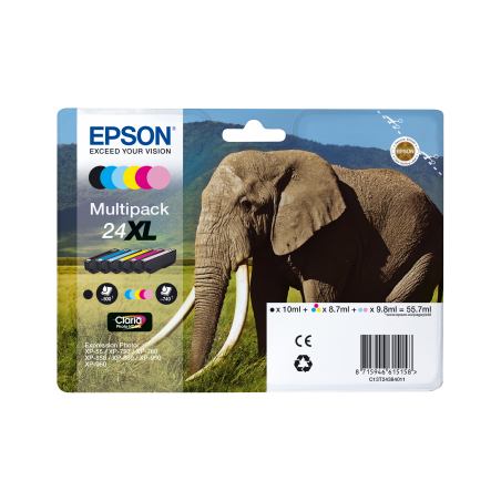 Epson Multipack 6-colours 24XL Claria Photo HD Ink