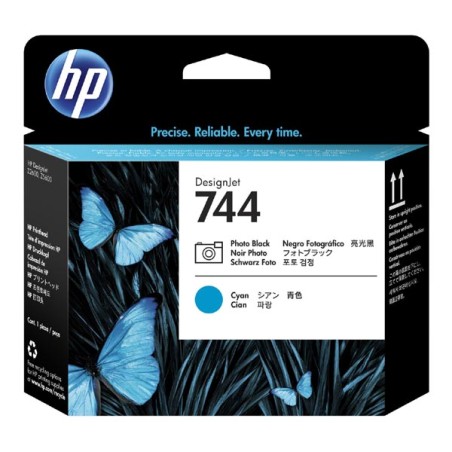 HP 744 Tisková hlava, černá a azurová, F9J86A