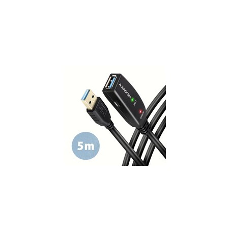 AXAGON ADR-305, USB 3.2 Gen 1 A-M - A-F aktivní prodlužovací / repeater kabel, 5m