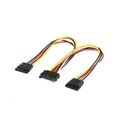 PREMIUMCORD Kabel SATA napájecí (Y) k HDD (2xF/1xM, 16cm, rozdvojka)