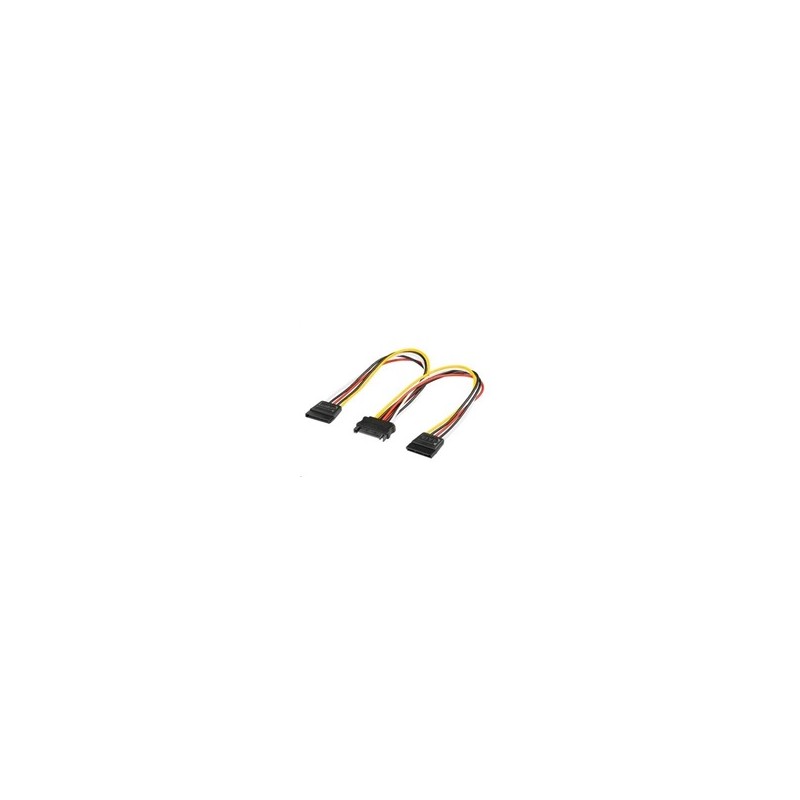 PREMIUMCORD Kabel SATA napájecí (Y) k HDD (2xF/1xM, 16cm, rozdvojka)