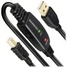 AXAGON ADR-210B, USB 2.0 A-M - B-M aktivní propojovací / repeater kabel, 10m