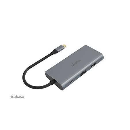 AKASA - externí USB hub - USB typ-C na 9-in-1