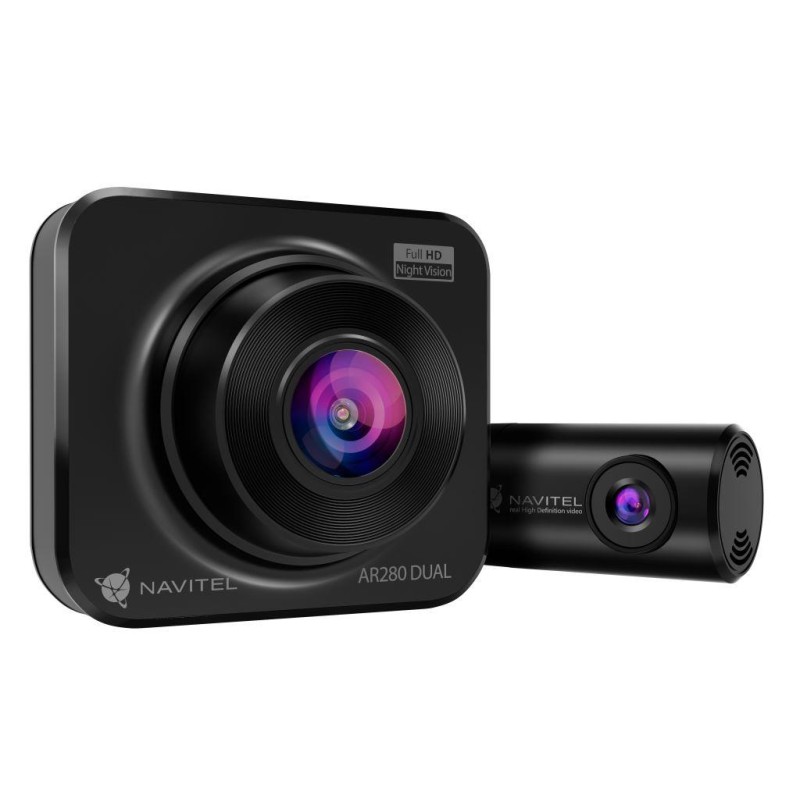 NAVITEL AR280 DUAL moderní kompaktní autokamera se zadní kamerou pro sledování situace za autem