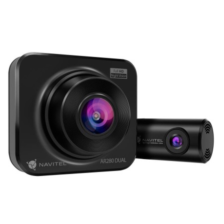 NAVITEL AR280 DUAL moderní kompaktní autokamera se zadní kamerou pro sledování situace za autem