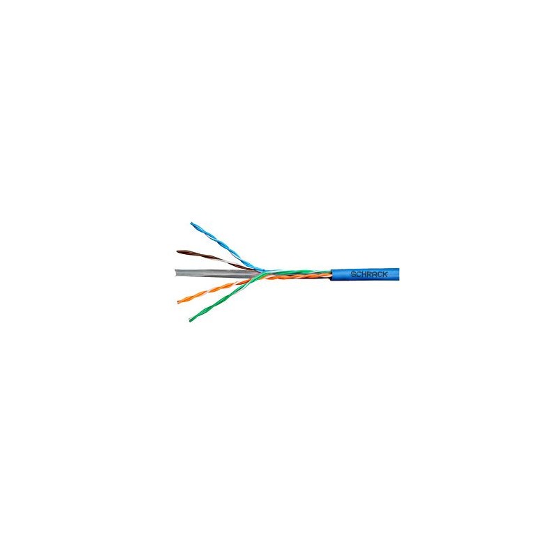 Kabel U/UTP Cat.6 4x2xAWG24 300 MHz, PVC modrý, Eca, 305m