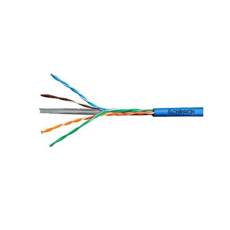 Kabel U/UTP Cat.6 4x2xAWG24 300 MHz, PVC modrý, Eca, 305m