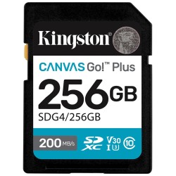 Kingston SDXC karta 256GB Canvas Go! Plus, R:200/W:160MB/s, Class 10, UHS-I, U3, V30