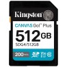 Kingston SDXC karta 512GB Canvas Go! Plus, R:200/W:160MB/s, Class 10, UHS-I, U3, V30