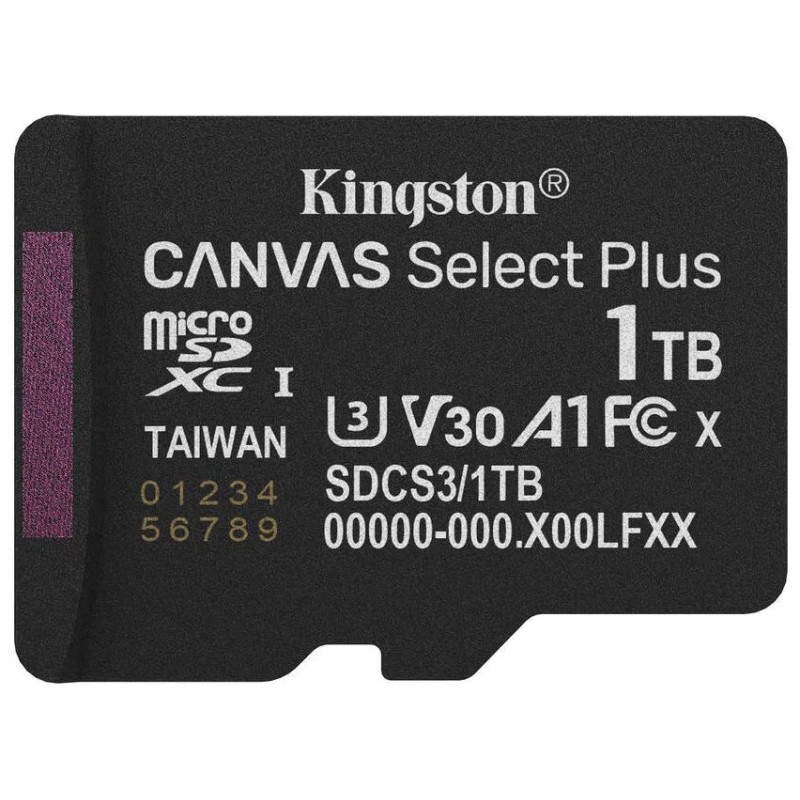 Kingston MicroSDXC karta 1TB Canvas Select Plus, U3, V30, A1