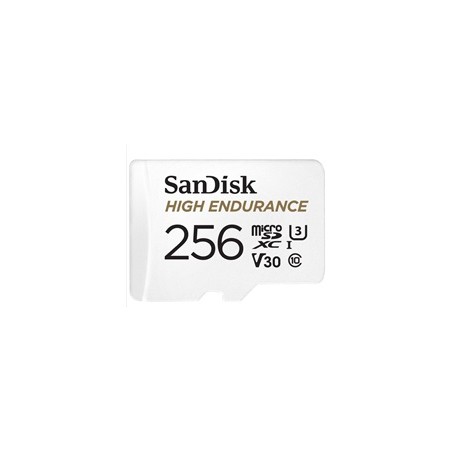 SanDisk MicroSDXC karta 256GB High Endurance (R:100/W:40 MB/s, Class 10, U3 V30) + adaptér