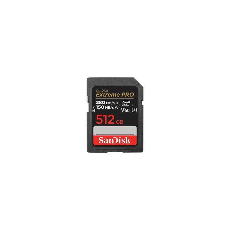 SanDisk Extreme PRO 512GB 280MB/s V60 UHS-II